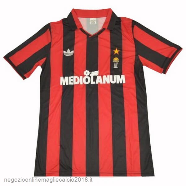Home Online Maglie Calcio AC Milan Retro 1990 1991 Rosso