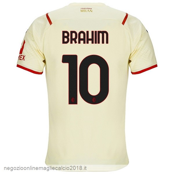 NO.10 Brahim Away Online Maglia AC Milan 2021/2022 Giallo