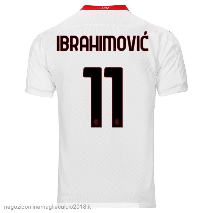NO.11 Ibrahimovic Away Online Maglia AC Milan 2020/21 Bianco