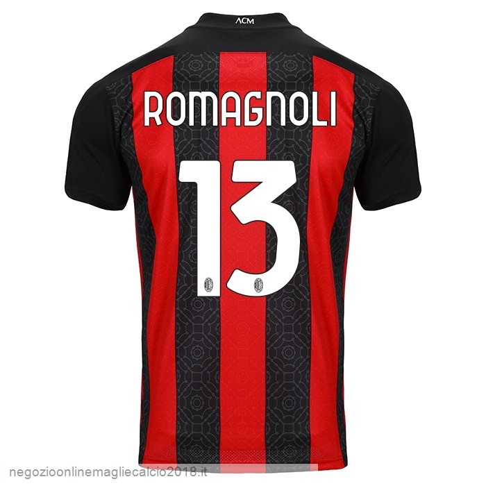 NO.13 Romagnoli Home Online Maglia AC Milan 2020/21 Rosso