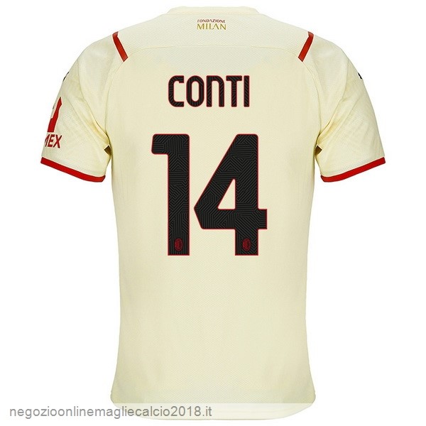 NO.14 Conti Away Online Maglia AC Milan 2021/2022 Giallo