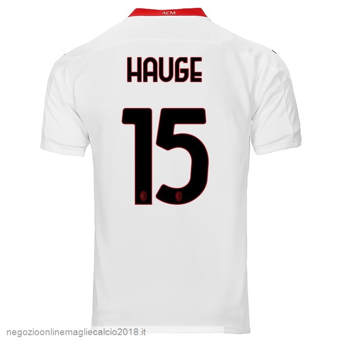 NO.15 Hauge Away Online Maglia AC Milan 2020/21 Bianco