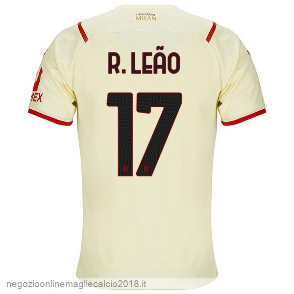NO.17 R.Leao Away Online Maglia AC Milan 2021/2022 Giallo