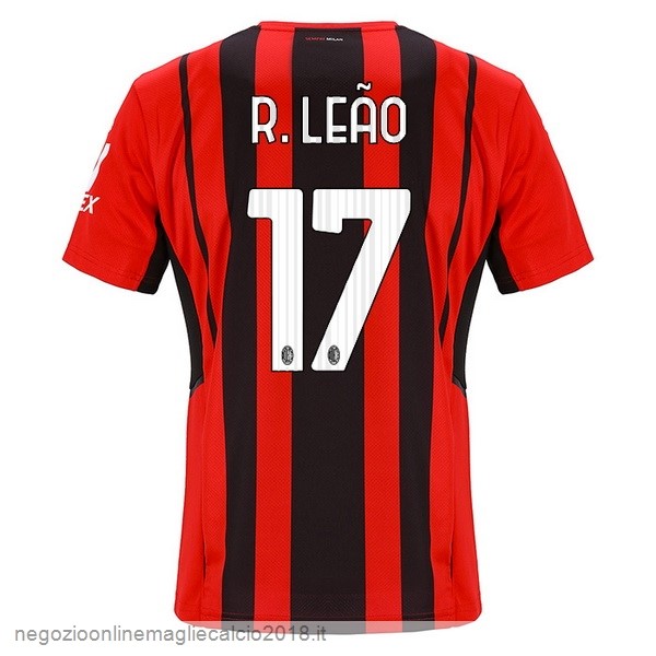NO.17 R.Leao Home Online Maglia AC Milan 2021/2022 Rosso