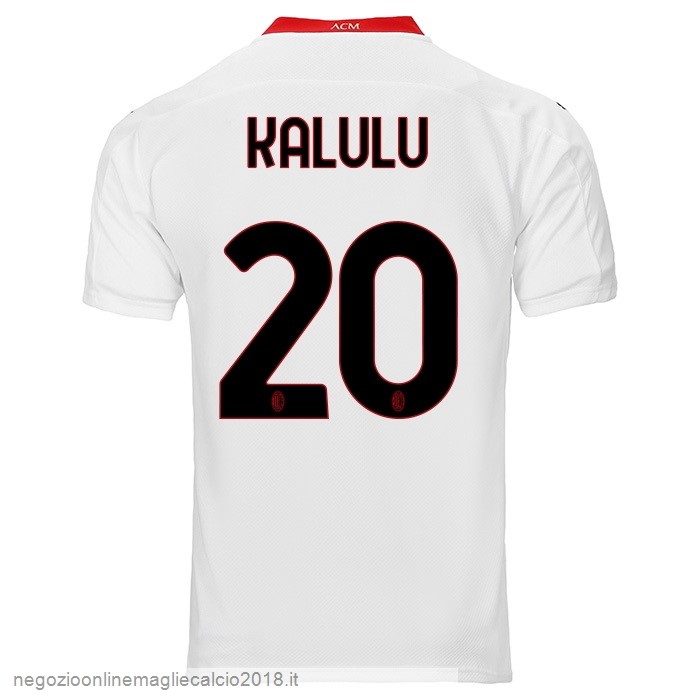 NO.20 Kalulu Away Online Maglia AC Milan 2020/21 Bianco
