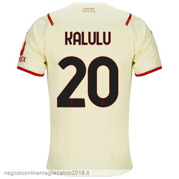 NO.20 Kalulu Away Online Maglia AC Milan 2021/2022 Giallo