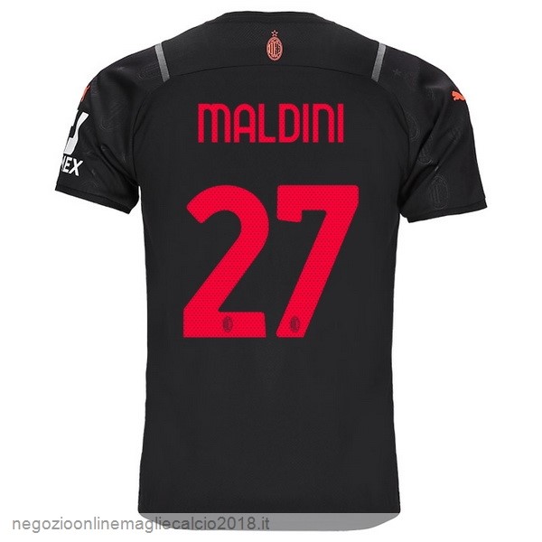 NO.27 Maldini Terza Online Maglia AC Milan 2021/2022 Nero