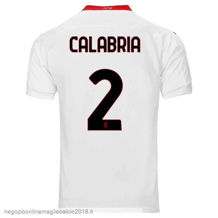 NO.2 Calabria Away Online Maglia AC Milan 2020/21 Bianco