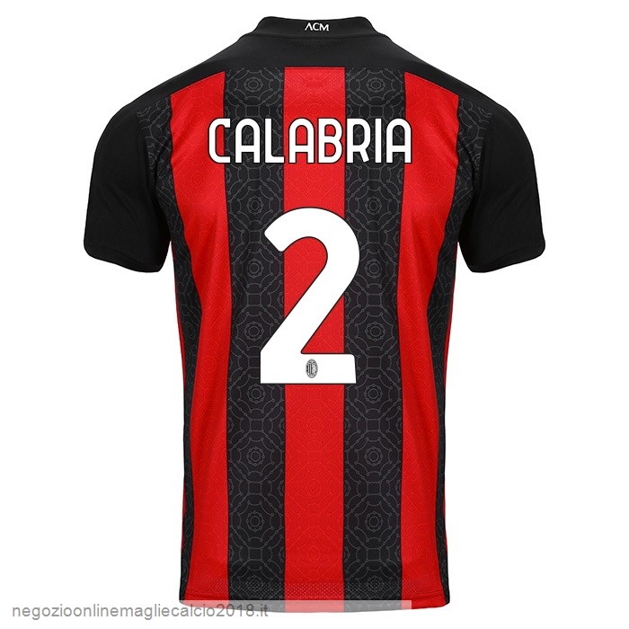 NO.2 Calabria Home Online Maglia AC Milan 2020/21 Rosso