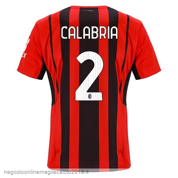 NO.2 Calabria Home Online Maglia AC Milan 2021/2022 Rosso