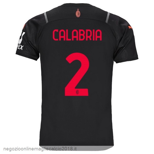 NO.2 Calabria Terza Online Maglia AC Milan 2021/2022 Nero