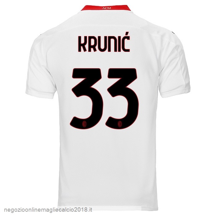 NO.33 Krunic Away Online Maglia AC Milan 2020/21 Bianco