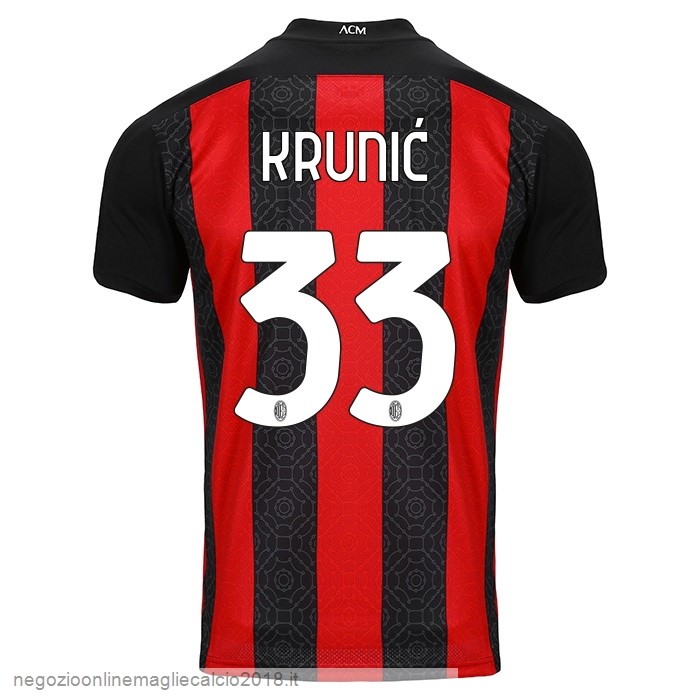 NO.33 Krunic Home Online Maglia AC Milan 2020/21 Rosso