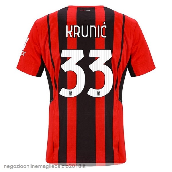 NO.33 Krunic Home Online Maglia AC Milan 2021/2022 Rosso