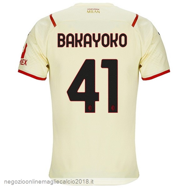 NO.41 Bakayoko Away Online Maglia AC Milan 2021/2022 Giallo