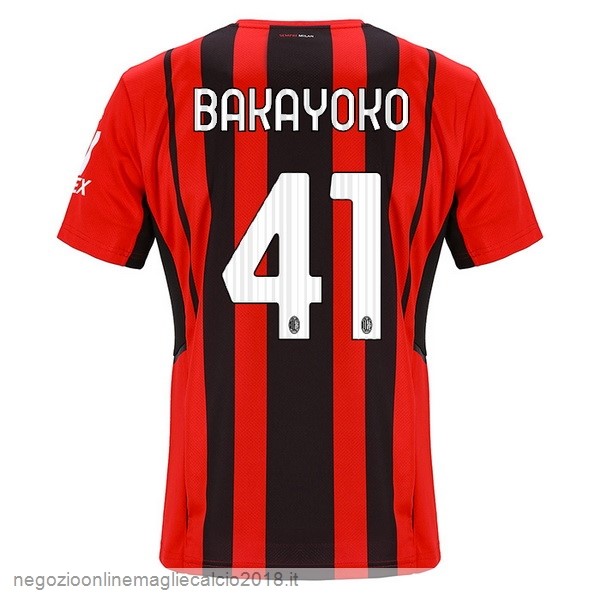 NO.41 Bakayoko Home Online Maglia AC Milan 2021/2022 Rosso