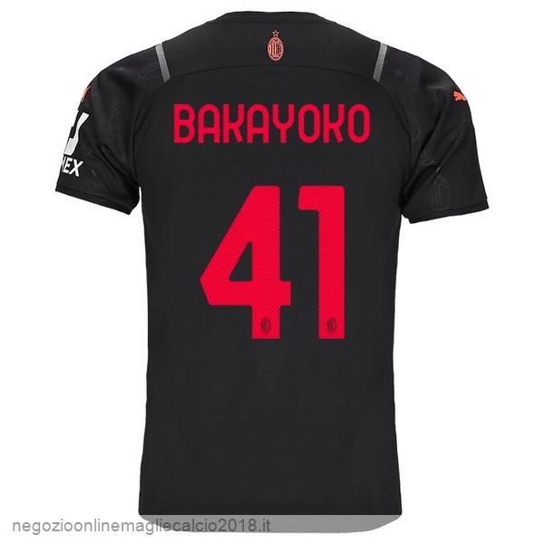 NO.41 Bakayoko Terza Online Maglia AC Milan 2021/2022 Nero