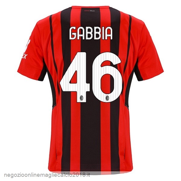 NO.46 Gabbia Home Online Maglia AC Milan 2021/2022 Rosso