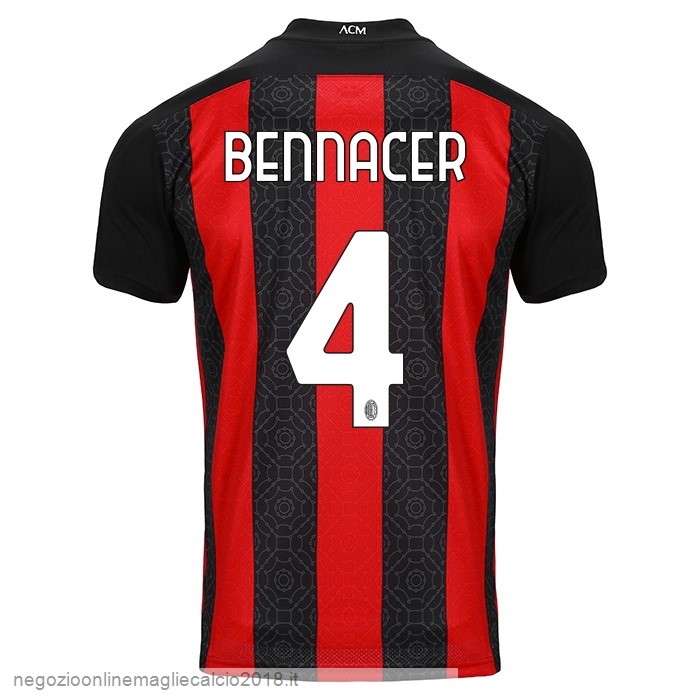 NO.4 Bennacer Home Online Maglia AC Milan 2020/21 Rosso