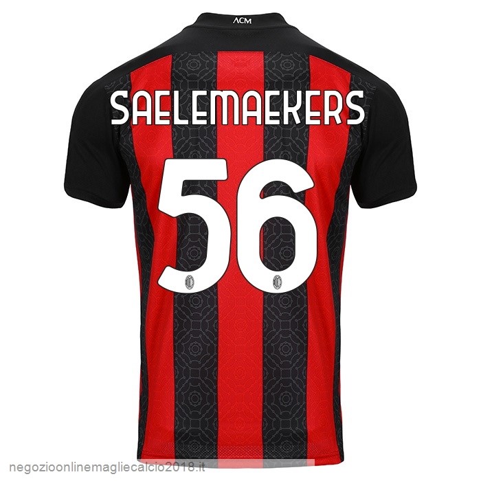 NO.56 Saelemaekers Home Online Maglia AC Milan 2020/21 Rosso