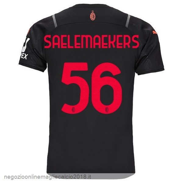 NO.56 Saelemaekers Terza Online Maglia AC Milan 2021/2022 Nero