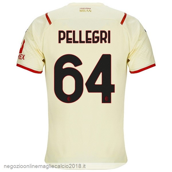 NO.64 Pellegri Away Online Maglia AC Milan 2021/2022 Giallo