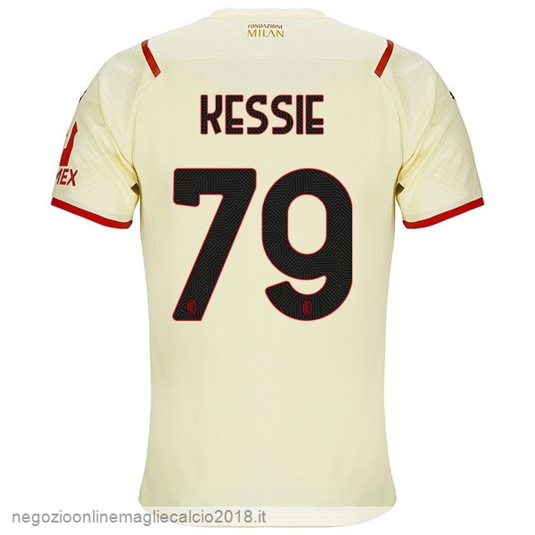 NO.79 Kessie Away Online Maglia AC Milan 2021/2022 Giallo