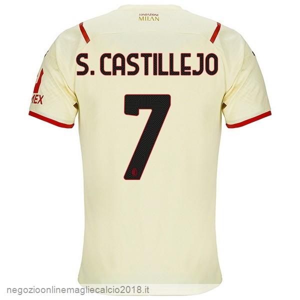NO.7 S.Castillejo Away Online Maglia AC Milan 2021/2022 Giallo