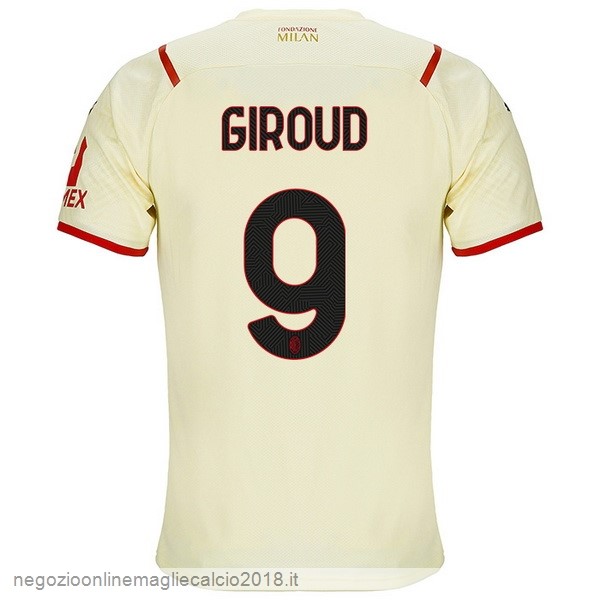 NO.9 Giroud Away Online Maglia AC Milan 2021/2022 Giallo