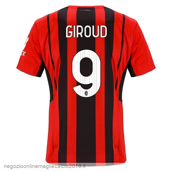 NO.9 Giroud Home Online Maglia AC Milan 2021/2022 Rosso