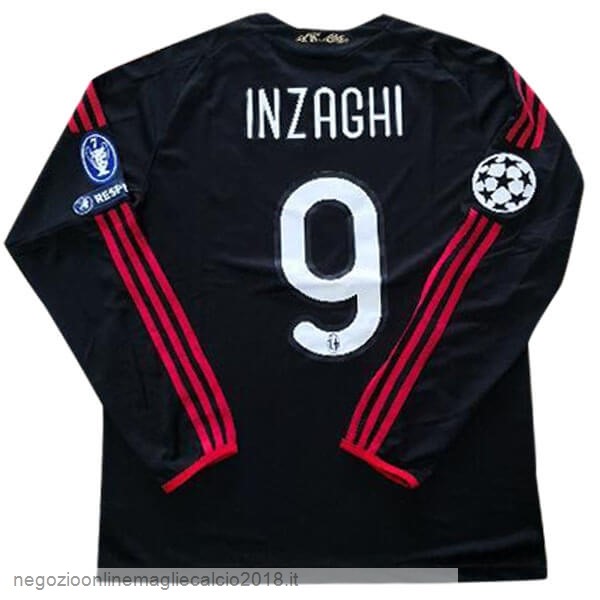 NO.9 Inzaghi Terza Online Manica lunga AC Milan Retro 2009 2010 Nero