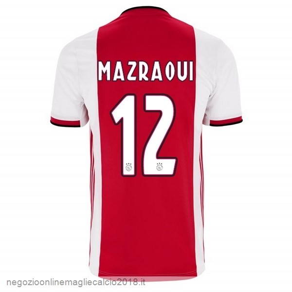 NO.12 Mazraoui Home Online Maglie Calcio Ajax 2019/20 Rosso