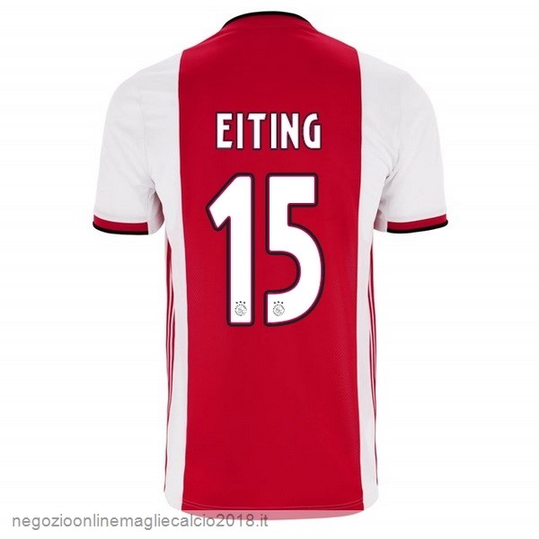 NO.15 Eiting Home Online Maglie Calcio Ajax 2019/20 Rosso
