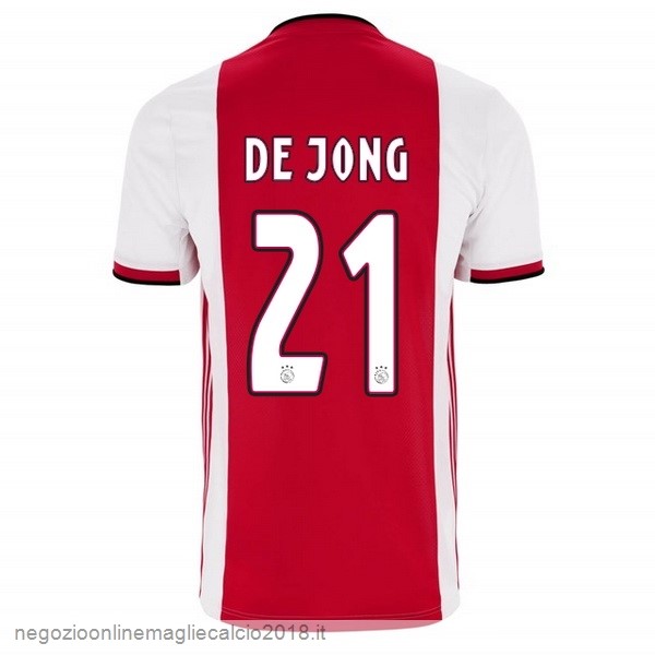 NO.21 De Jong Home Online Maglie Calcio Ajax 2019/20 Rosso