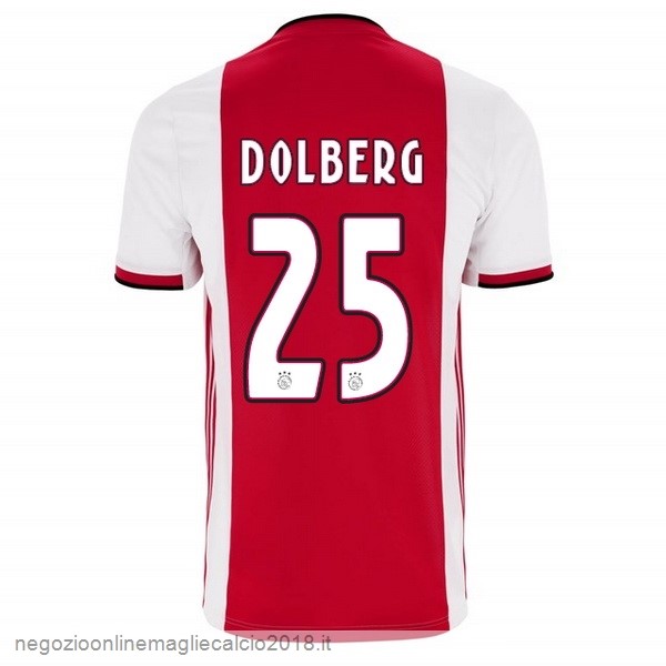 NO.25 Dolberg Home Online Maglie Calcio Ajax 2019/20 Rosso