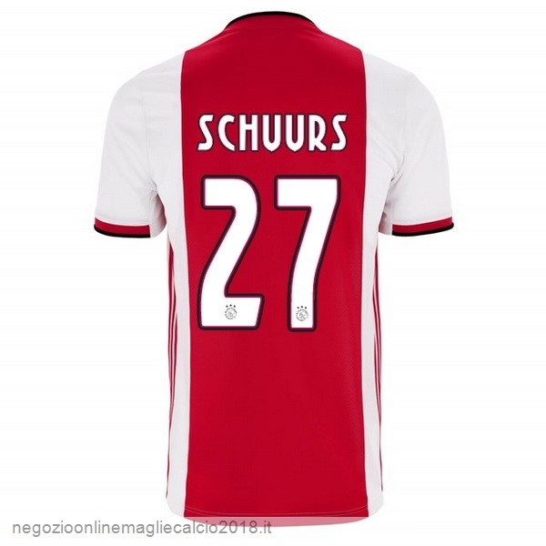 NO.27 Schuurs Home Online Maglie Calcio Ajax 2019/20 Rosso