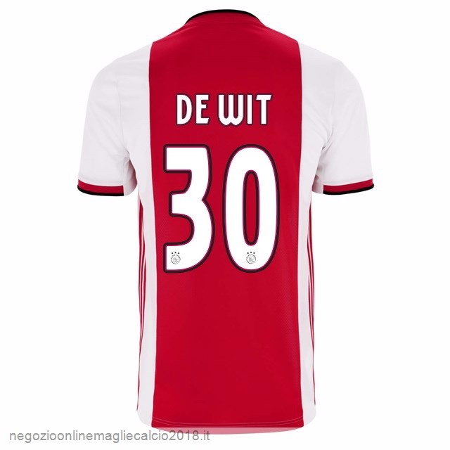 NO.30 De Wit Home Online Maglie Calcio Ajax 2019/20 Rosso