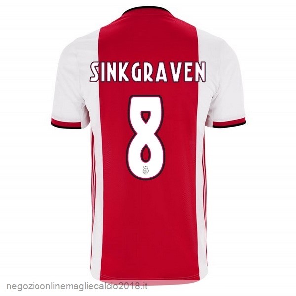 NO.8 Sinkgraven Home Online Maglie Calcio Ajax 2019/20 Rosso