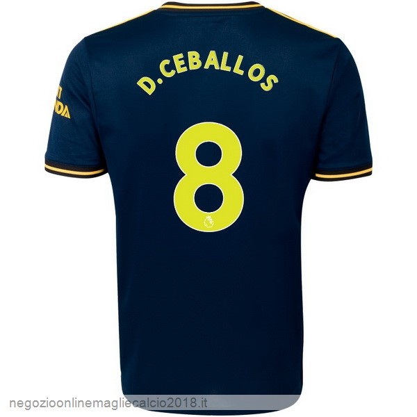 NO.8 D.Ceballos Terza Online Maglie Calcio Arsenal 2019/20 Blu