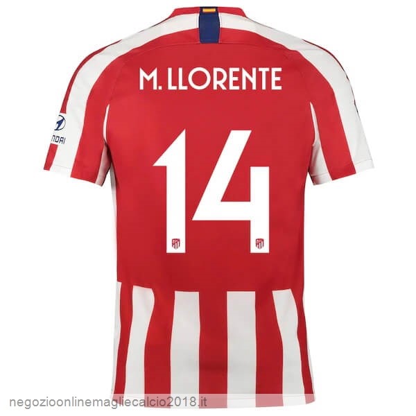 NO.14 M.Llorente Home Online Maglia Atlético Madrid 2019/20 Rosso
