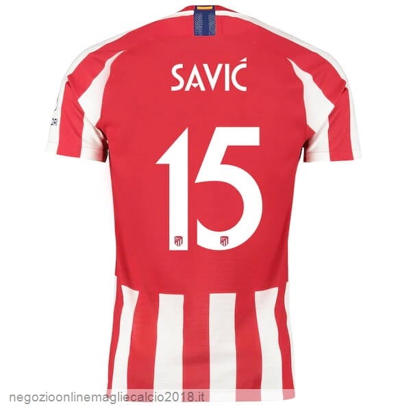 NO.15 Savic Home Online Maglia Atlético Madrid 2019/20 Rosso