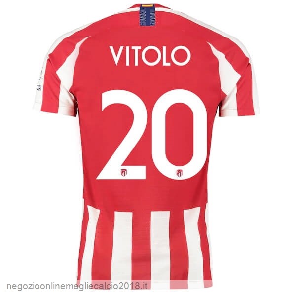 NO.20 Vitolo Home Online Maglia Atlético Madrid 2019/20 Rosso