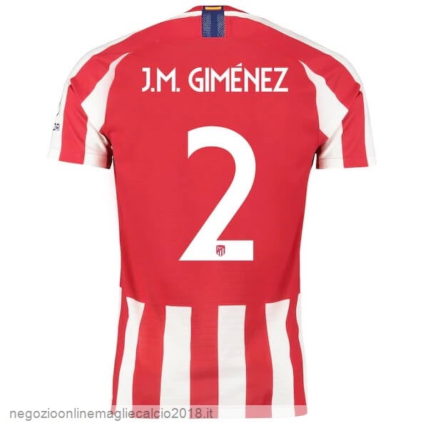 NO.2 J.M.Giménez Home Online Maglia Atlético Madrid 2019/20 Rosso