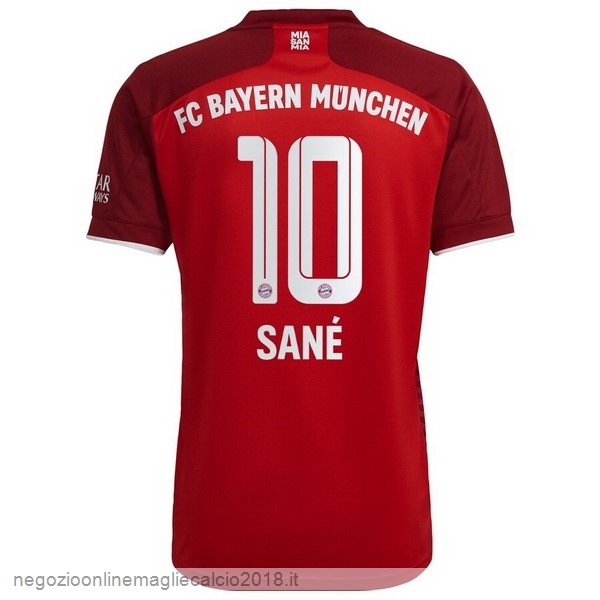 NO.10 Sané Home Online Maglia Bayern München 2021/2022 Rosso