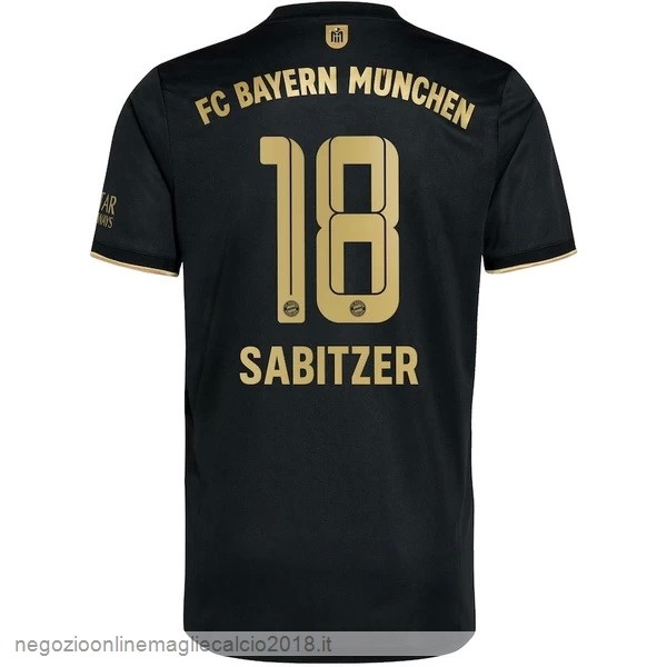 NO.18 Sabitzer Away Online Maglia Bayern München 2021/2022 Nero