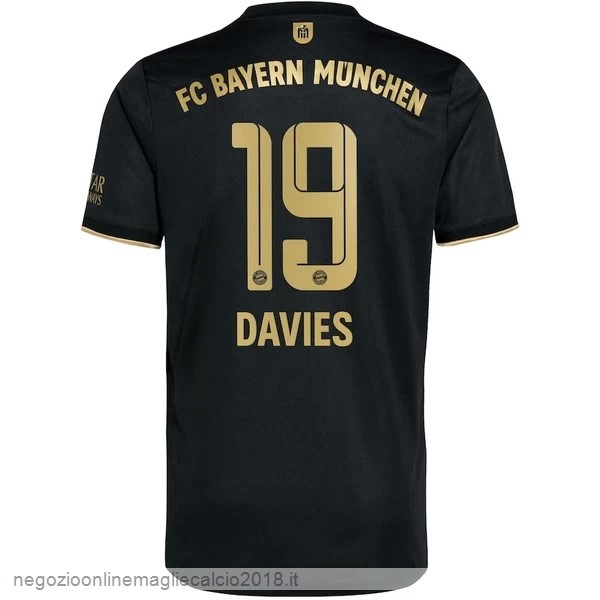 NO.19 Davies Away Online Maglia Bayern München 2021/2022 Nero