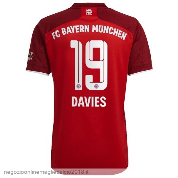NO.19 Davies Home Online Maglia Bayern München 2021/2022 Rosso