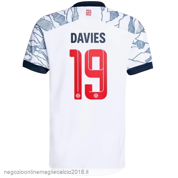 NO.19 Davies Terza Online Maglia Bayern München 2021/2022 Bianco