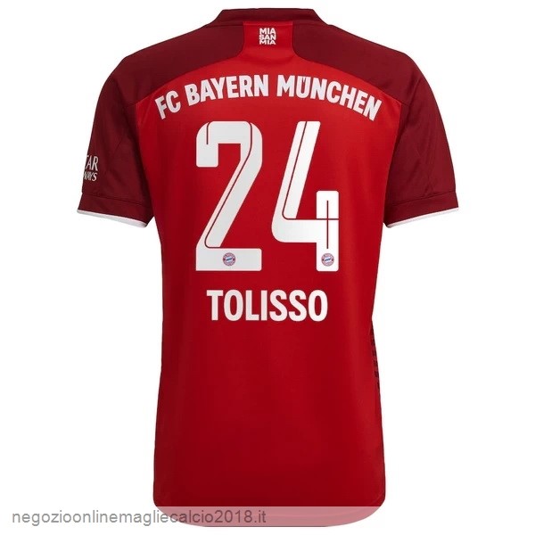 NO.24 Tolisso Home Online Maglia Bayern München 2021/2022 Rosso