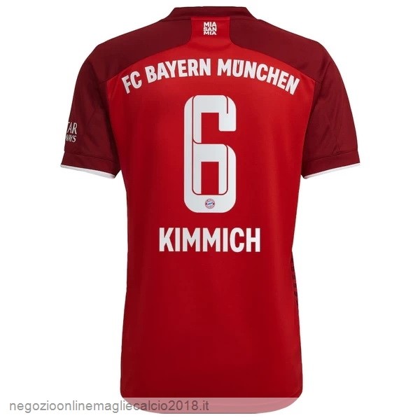 NO.6 Kimmich Home Online Maglia Bayern München 2021/2022 Rosso